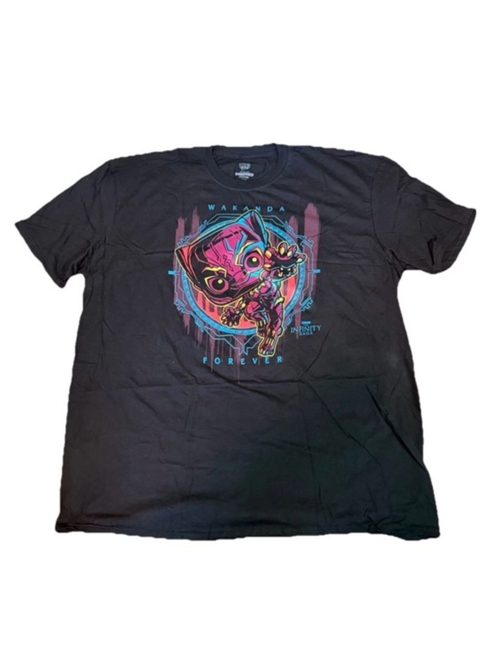 Black Panther pop Infinity Saga Marvel Studios Black Graphic Tee-2XL
